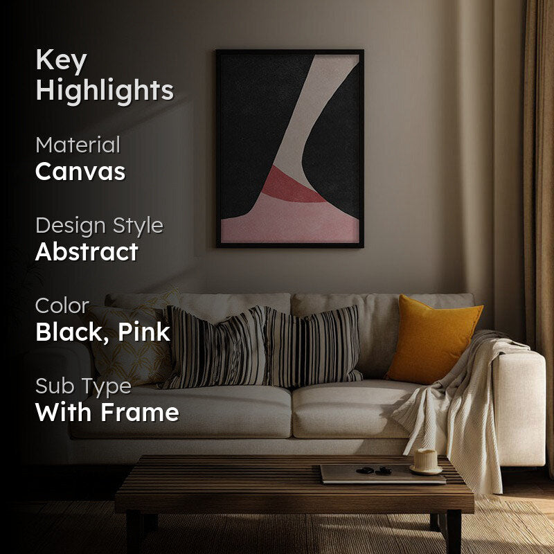 Blush In The Dark Framed Canvas Wall Painting media 2