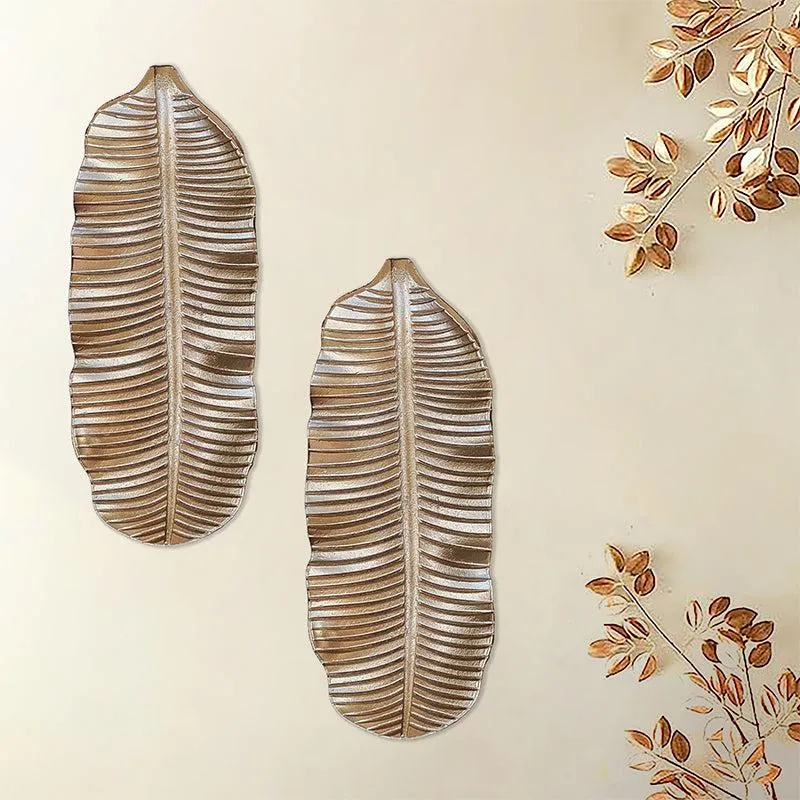 Foliage Opulence MDF Wall Accent - Set Of Two media 1