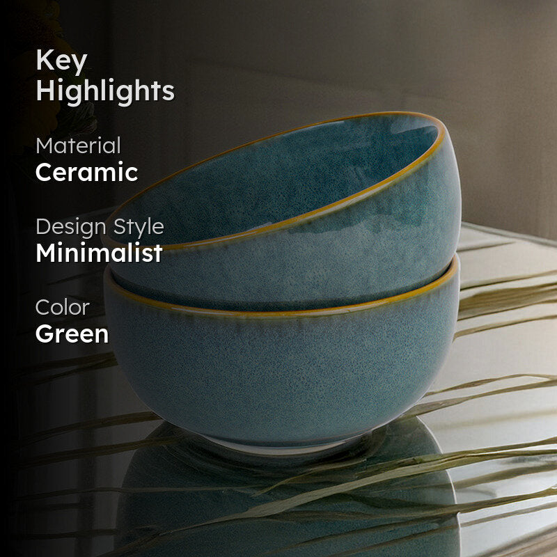 Careina Ceramic Snack Bowl (1000 mL) - Set Of Two media 2