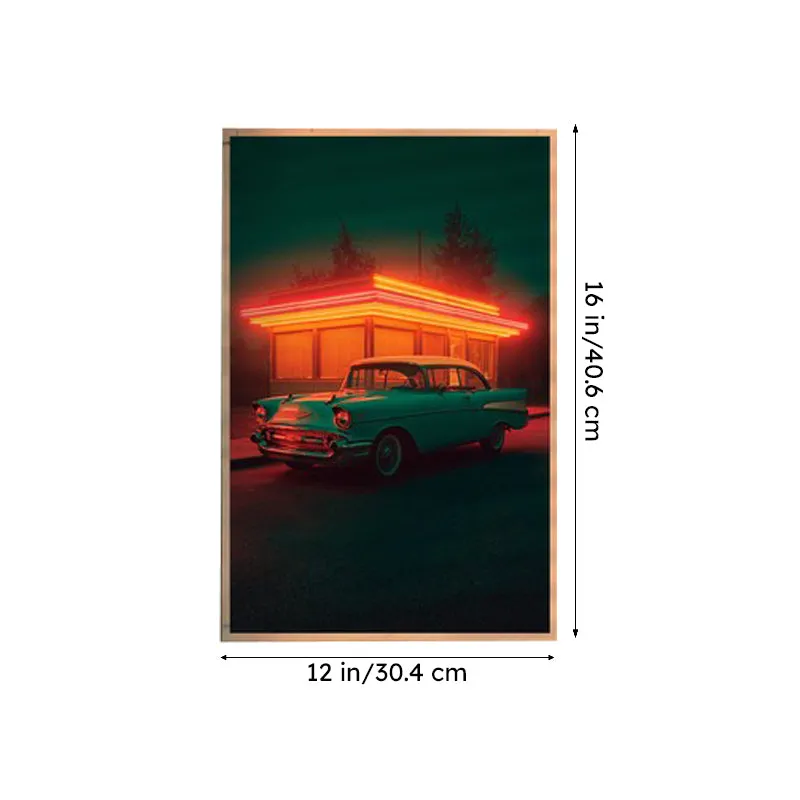 Single classic car poster displayed vertically with visible white border
