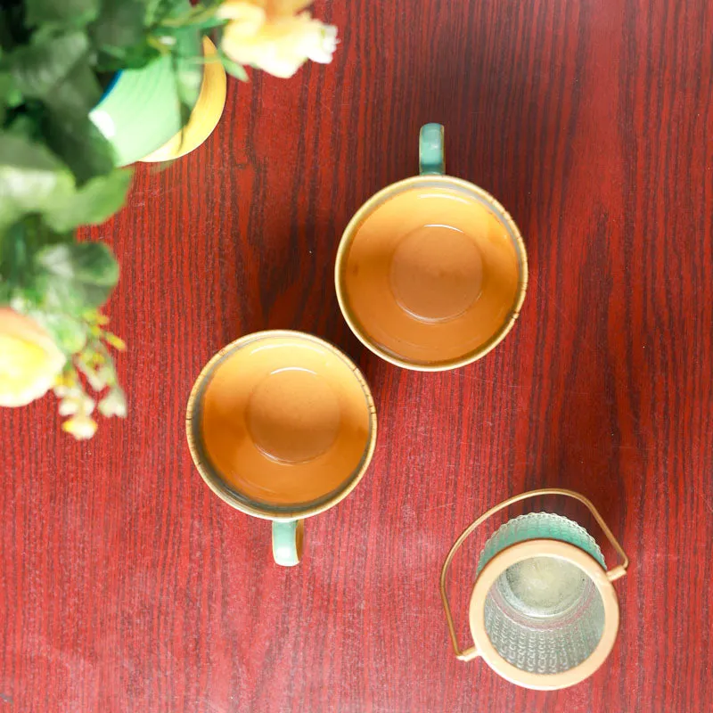 Cafe Clay Ceramic Coffee Mug (400 mL Each) - Set of Two media 6