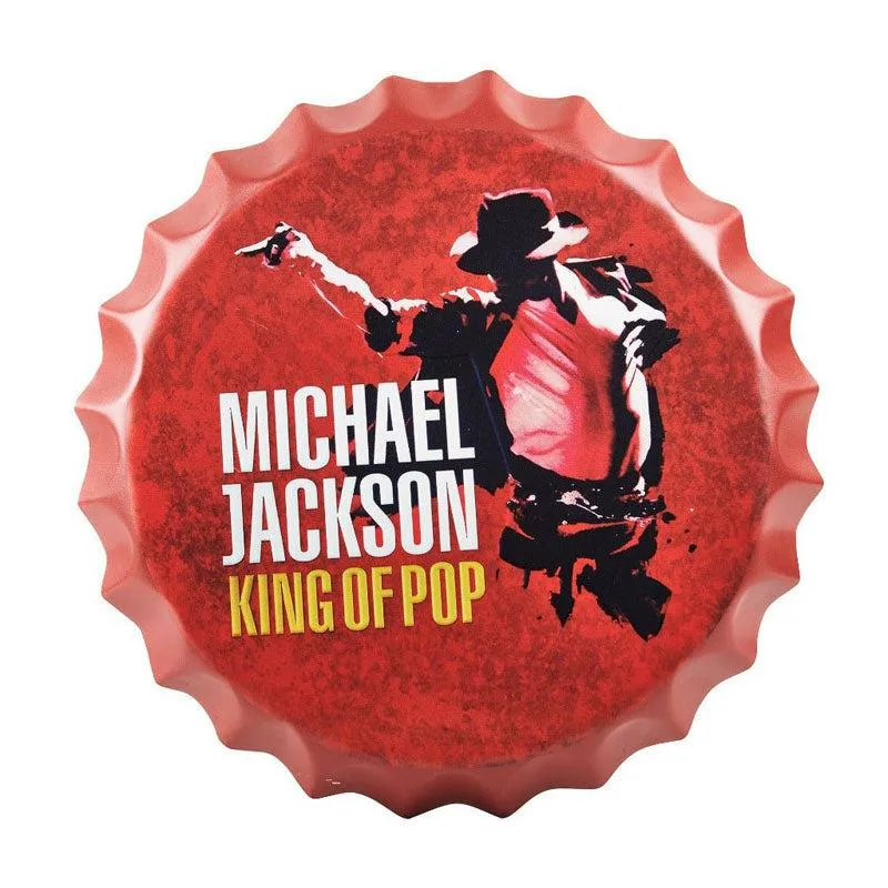 Michael Jackson Bottle Cap Metal Wall Accent media 3