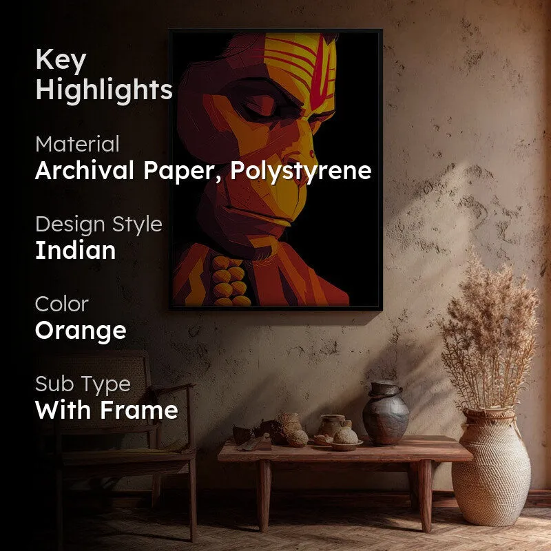 Powerful Bajrangbali III Archival Paper Wall Art media 2