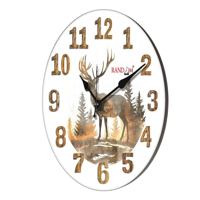 Chrono Mirage Analog Wooden Wall Clock media 5