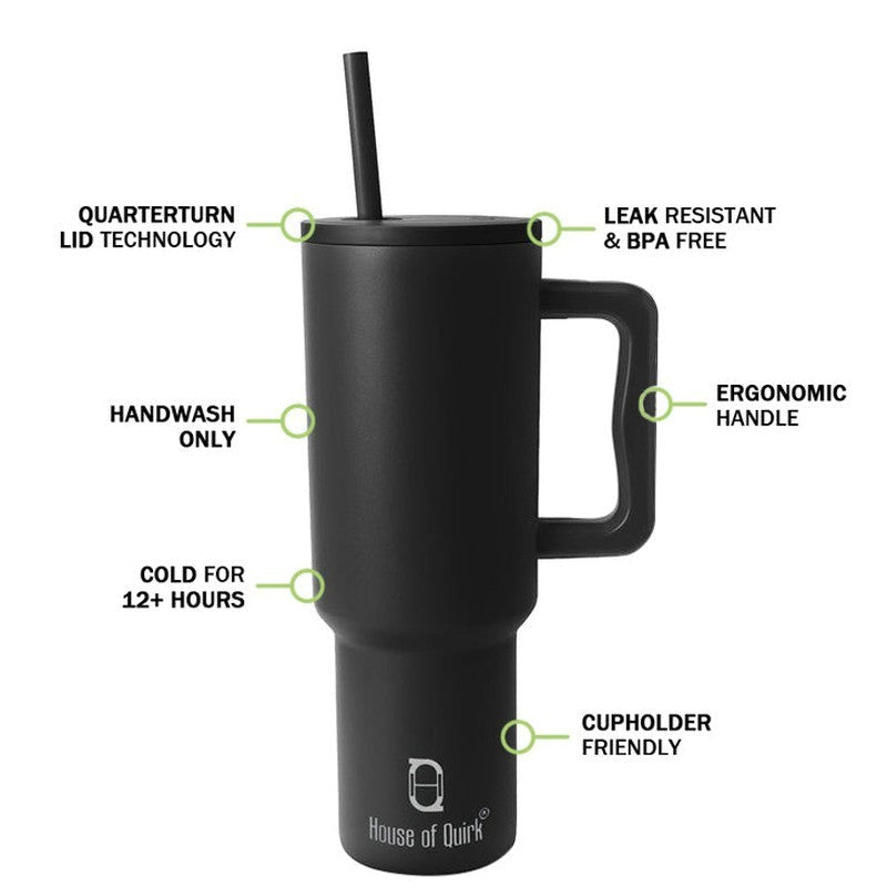 Hydra Boost Stainless Steel Tumbler (1200 ML) - Black media 3