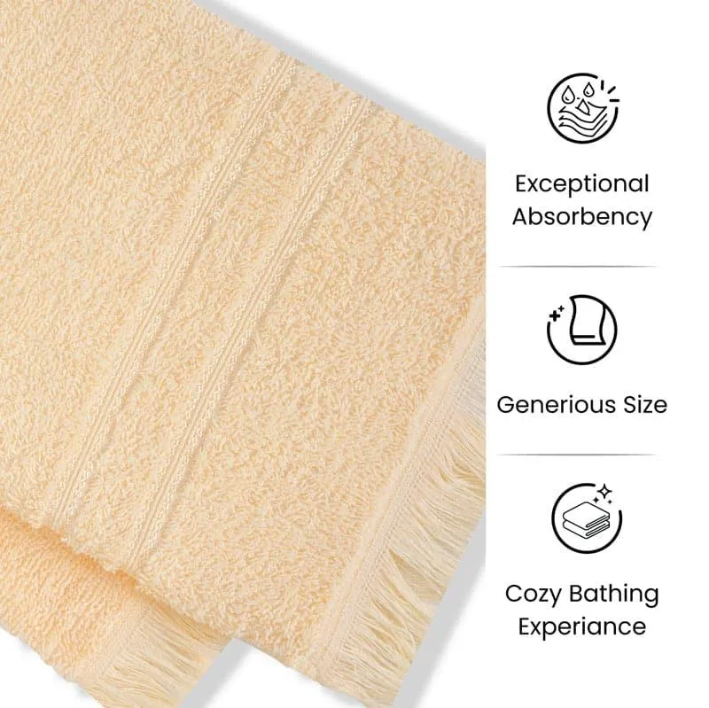 Micro Cotton LuxeDry Soothe Hand Towel (Beige) - Set Of Two media 5