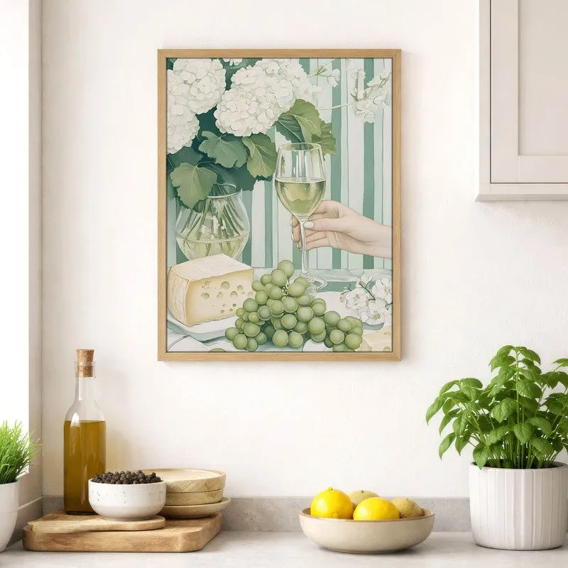 Floral Champain Archival Canvas Wall Art - Brown media 4