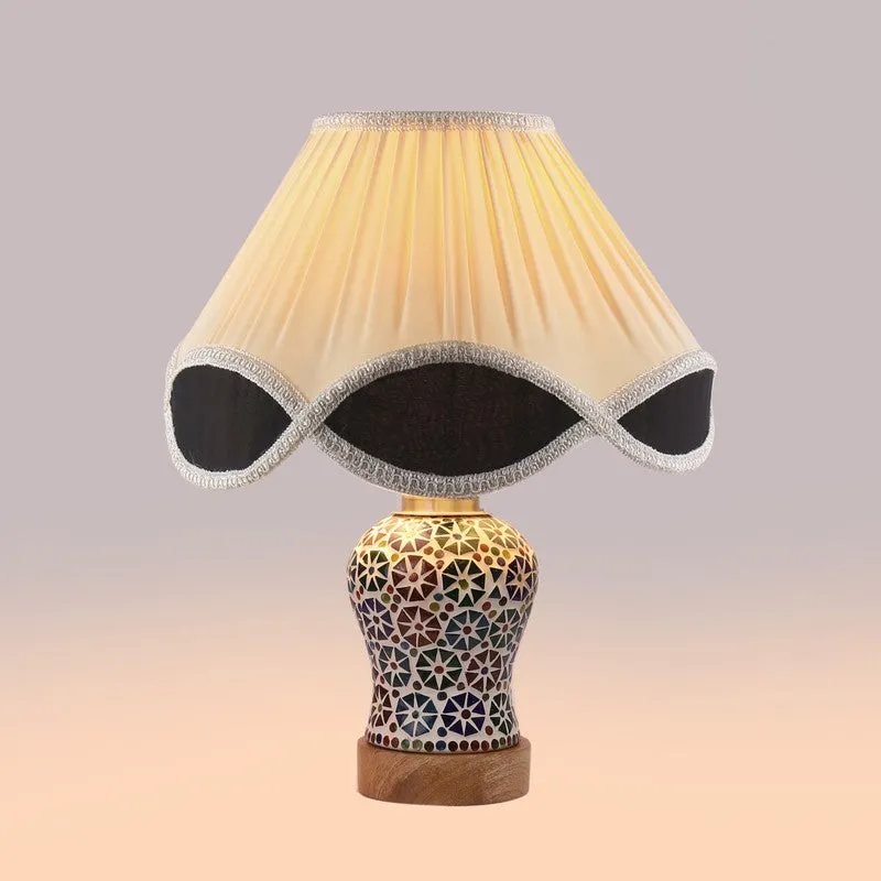Astrona Arc Pleated Wooden Table Lamp - Multicolor media 6
