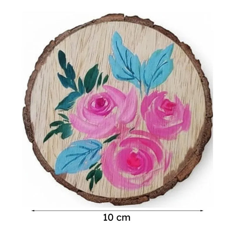 Rose Fusion Handpainted Coaster - Set Of Two media 7