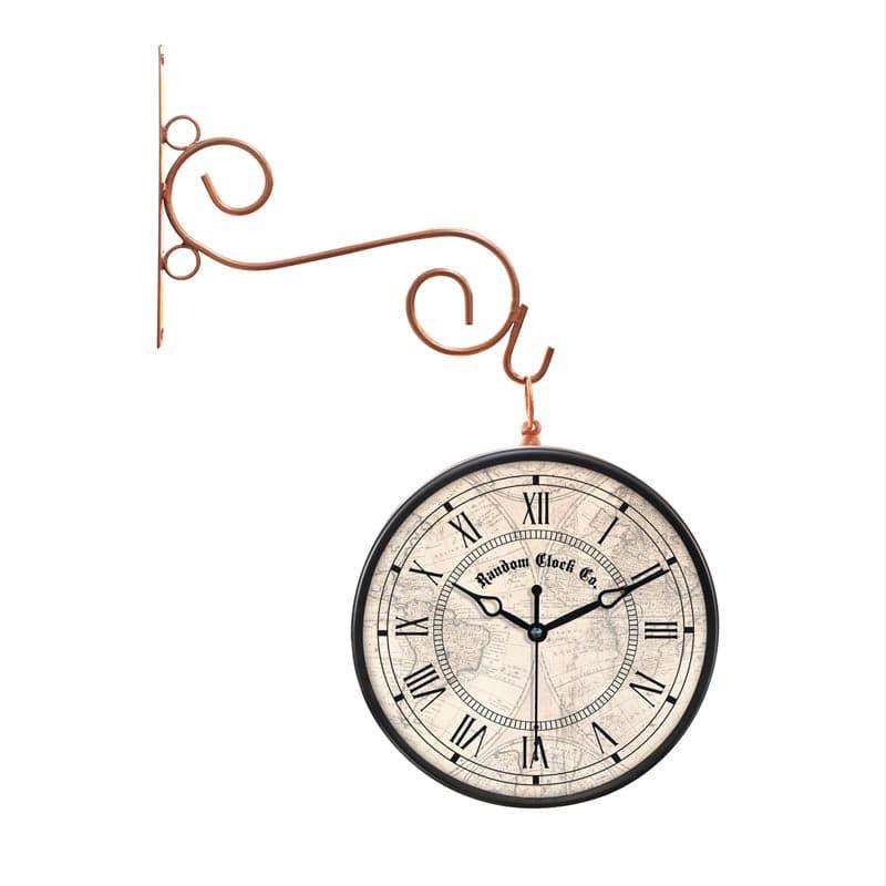 Huntley Double Sided Vintage Station Clock media 4