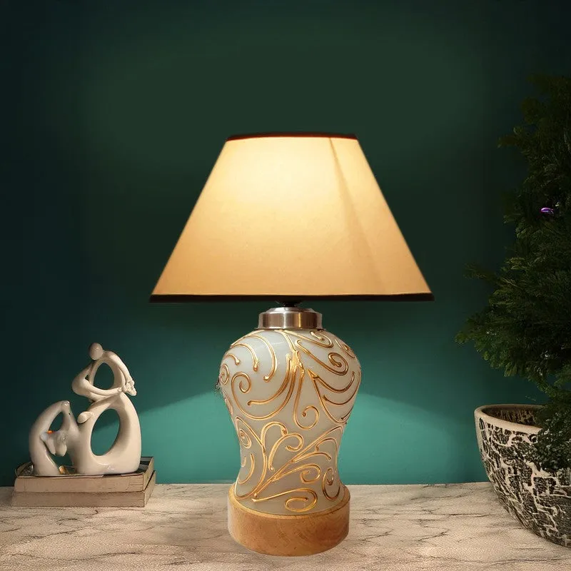 Lumithra Wooden Table Lamp - White media 1