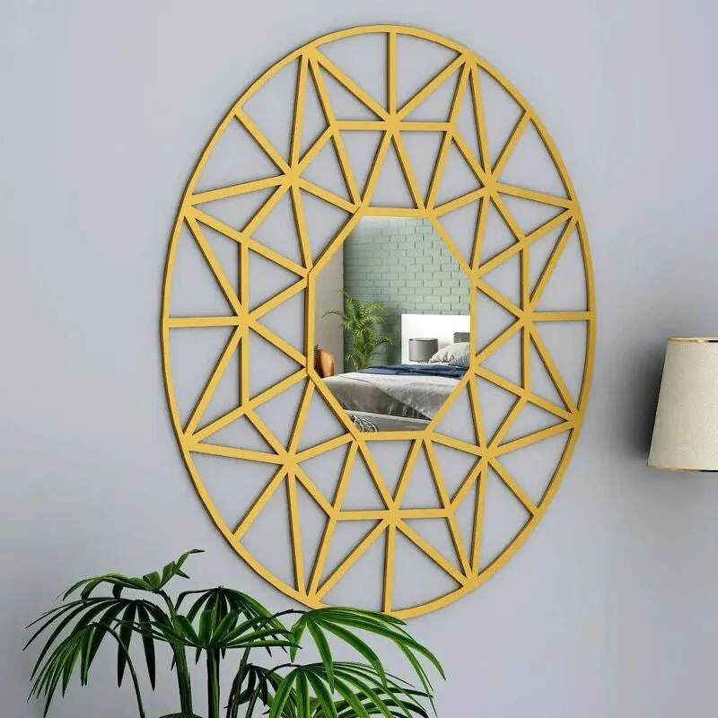 Golden Fractals Decorative Wall Mirror media 6