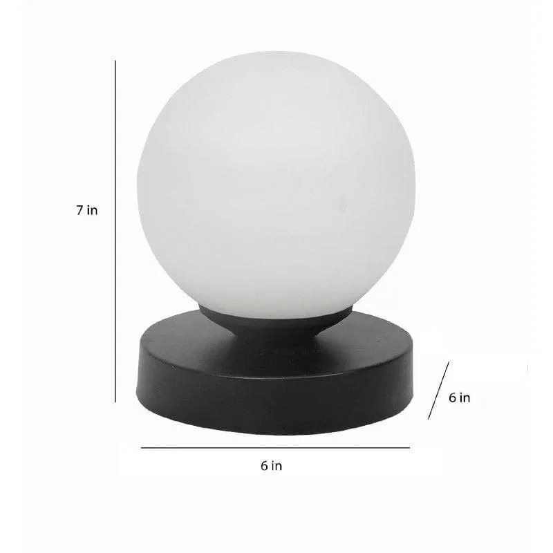 Togo Urfa Globe Metal Glass Table Lamp With - White,Black media 5