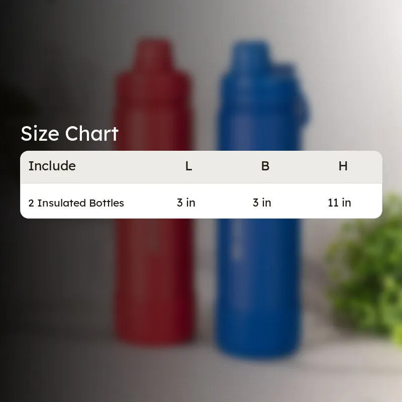 Quench Chic Hot & Cold Thermos Water Bottle (Red & Blue, 750 mL Each) - Set Of Two media 4