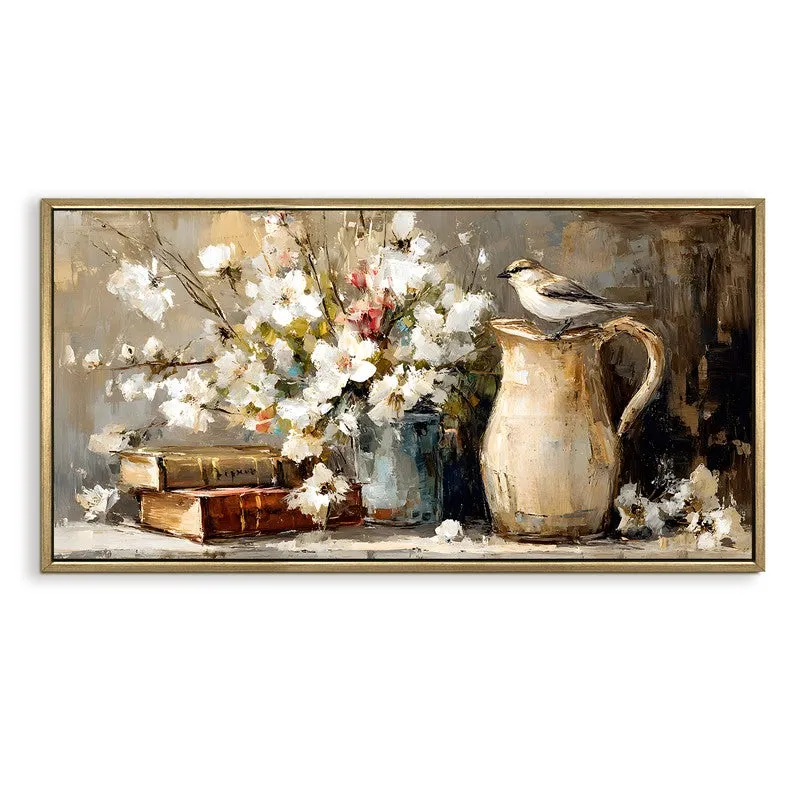Birdsong Canvas Wall Painting With Frame media 3