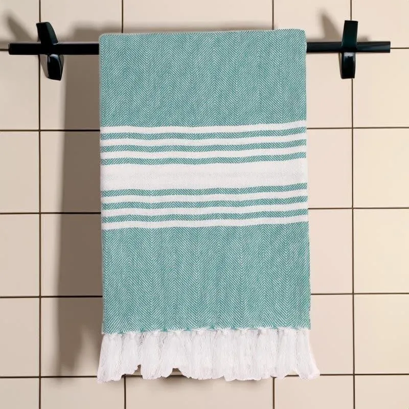 Striped Bliss Bath Towel - Mint media 1