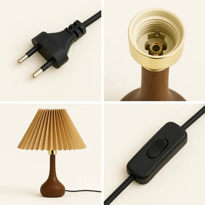 Solvique Wooden Table Lamp - Brown media 5