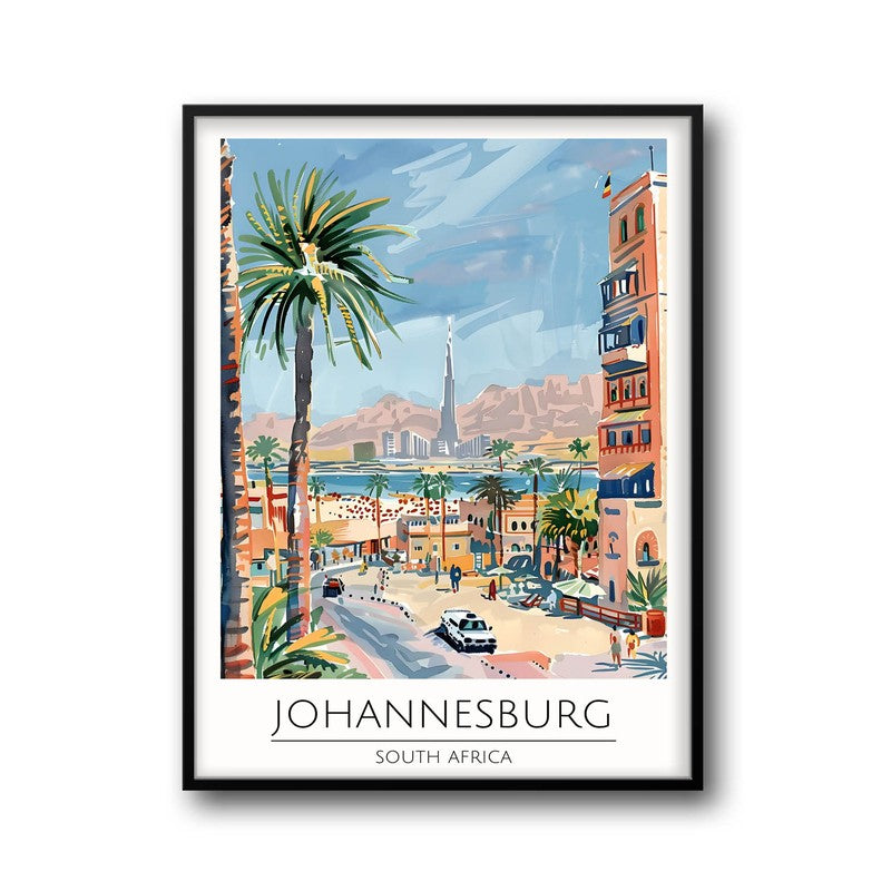 Vintage Johannesburg Framed Canvas Wall Painting media 5