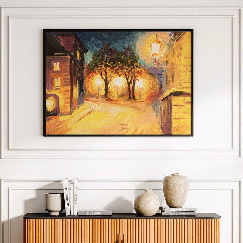 The Days Of Autumn Wall Painting - Black Frame