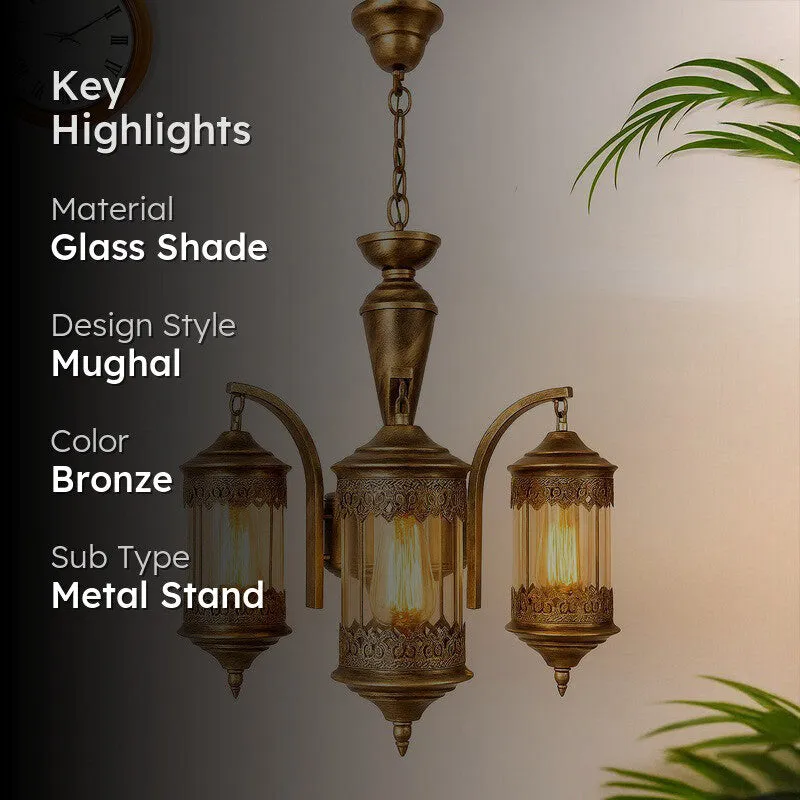 Ornate Farola Chandelier - Three Lights media 2