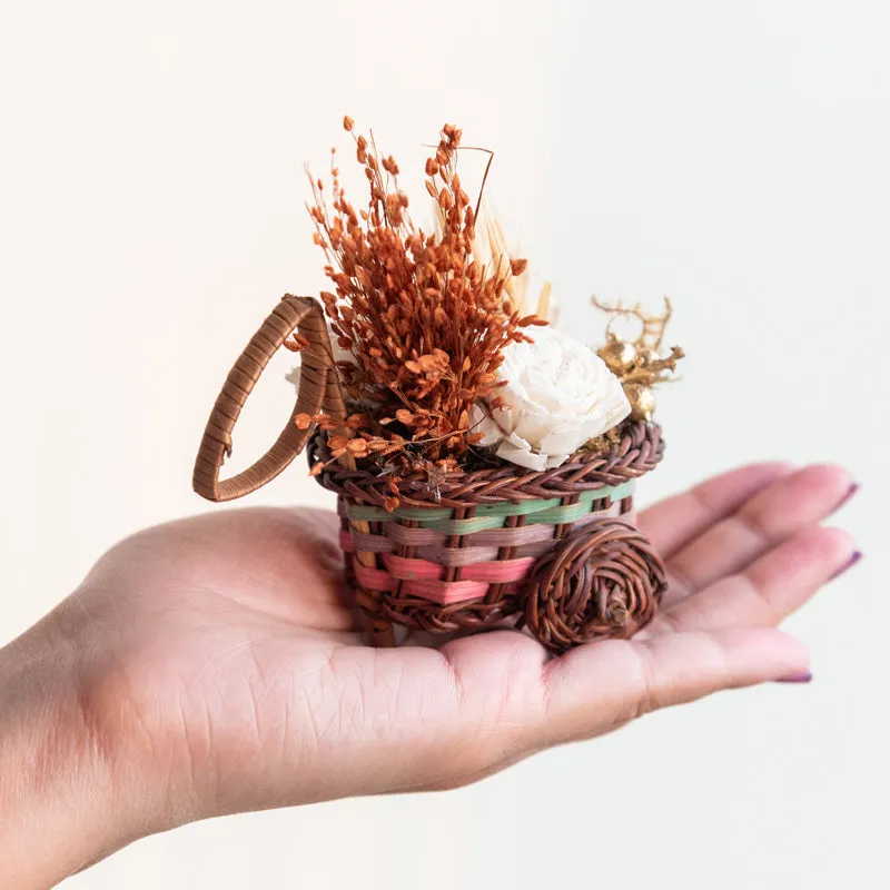 Tritona Mini Floral Basket (Orange) - Set Of Six media 3