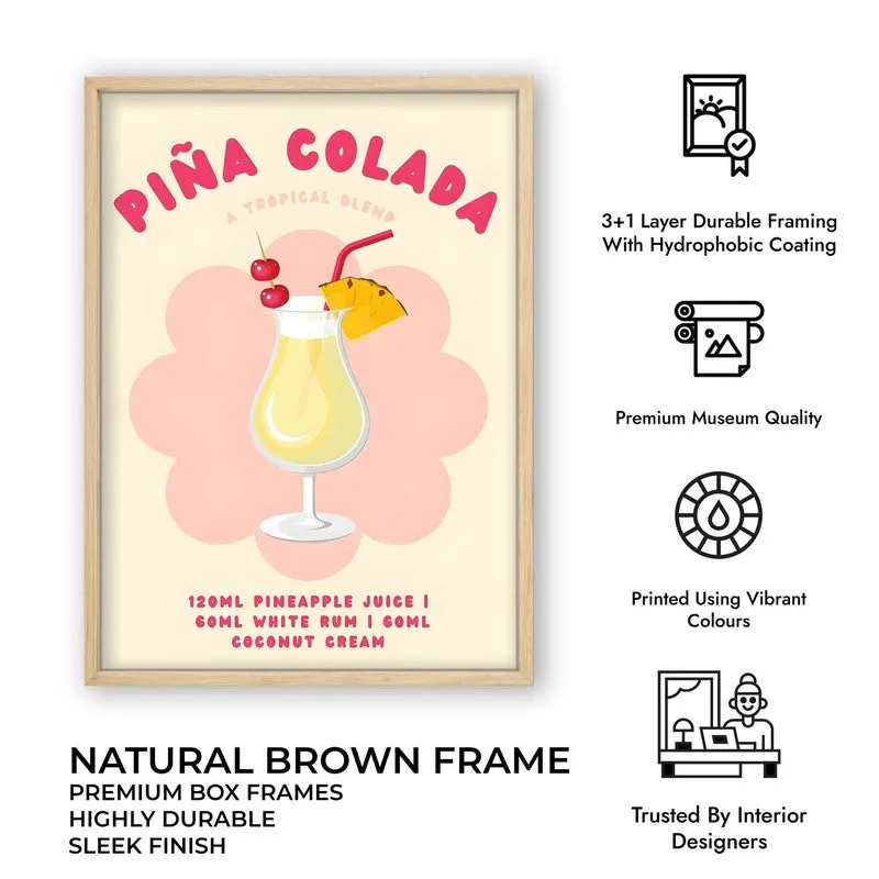 Pina Colada Archival Canvas Wall Art - Brown media 11