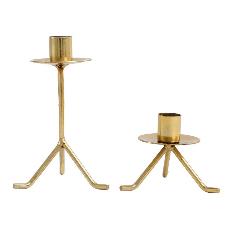Marquesa Glow Gold Candle Holders - Set Of Two media 4