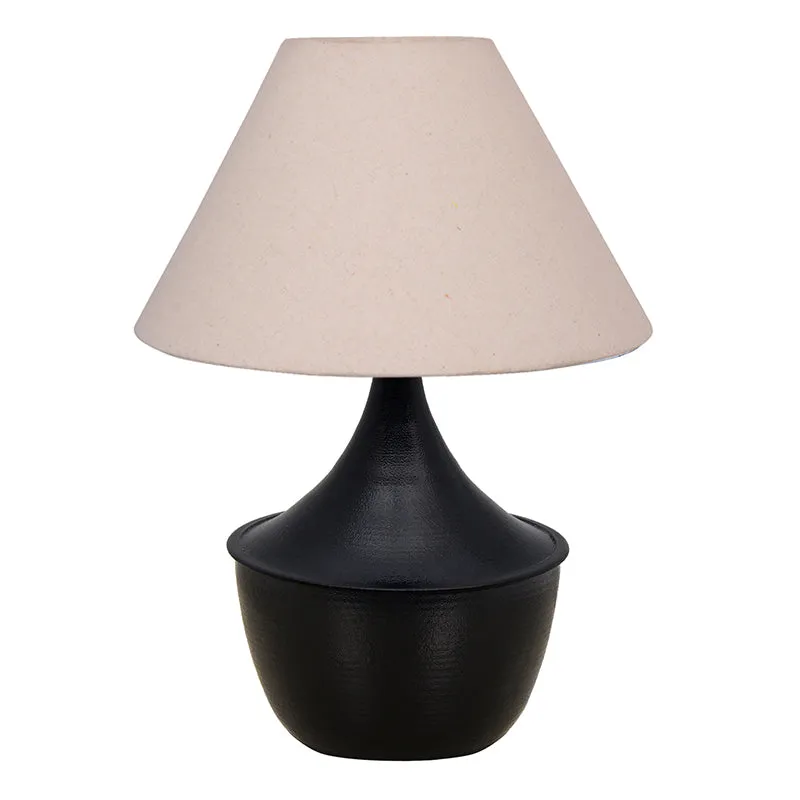 Obliqe Metal Table Lamp - Ivory,Black media 4