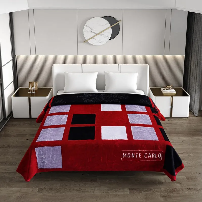 Monte Carlo Crimson Mosaic Blanket - 850 GSM media 4