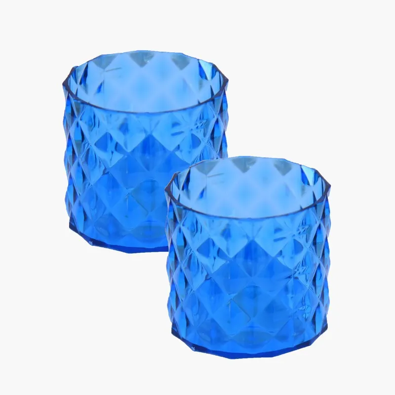 IllumiCraft Multi Design Tea Light Holders (Blue) - Set Of Two media 5