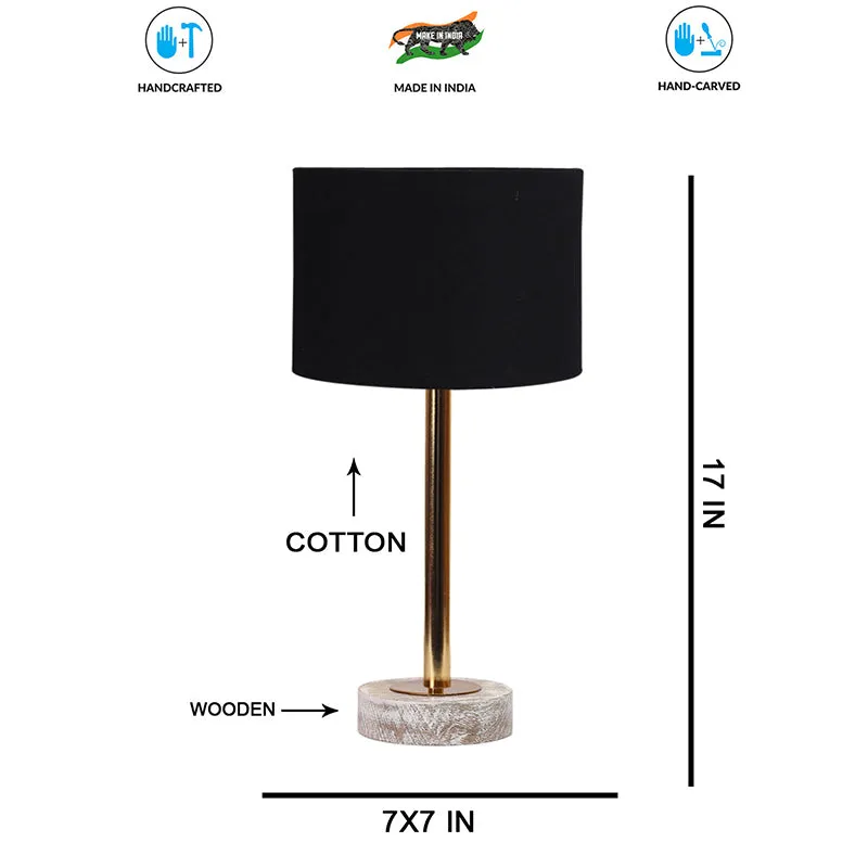 Cotin I Rodin Wooden Table Lamp - Black,Gold,White media 7