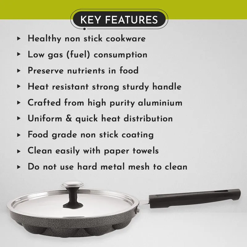 Classic Non-Stick Paniyaram Pan With Lid media 7