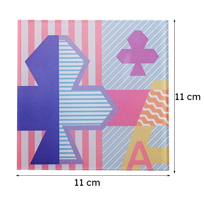 Royal Flush Glass Coaster (Pink) - Set Of Four media 8