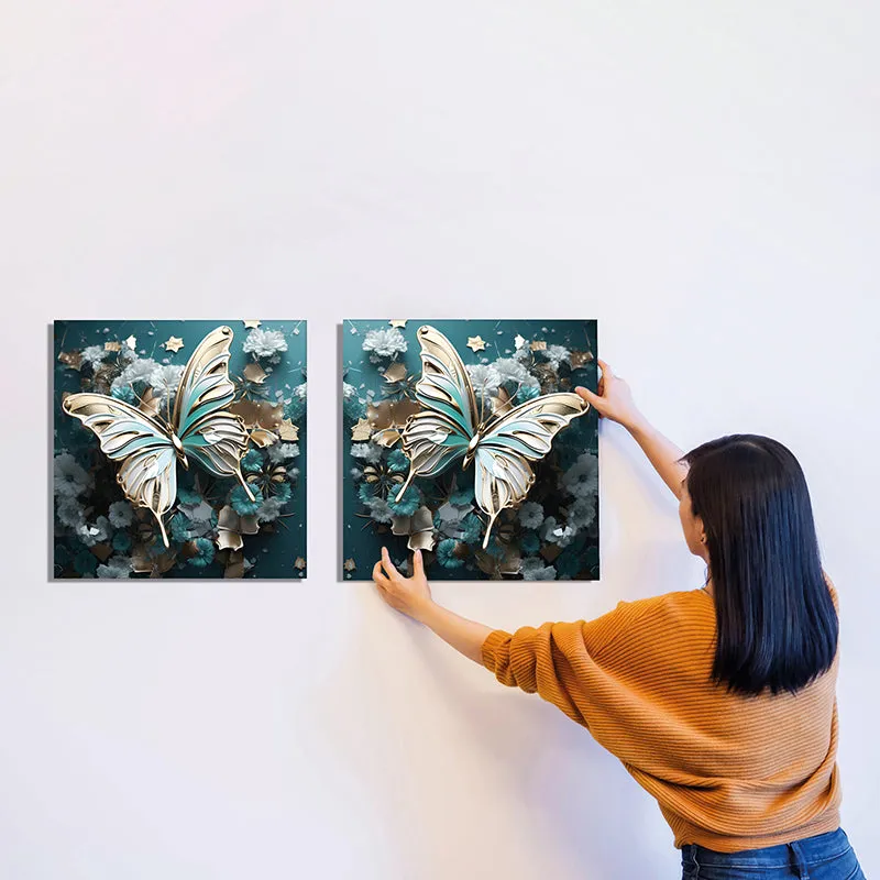 Papilio Of Dreams Canvas Wall Art - Set Of Two media 6