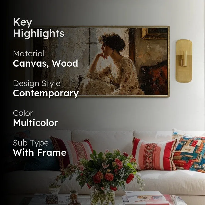 Fragile Calm Canvas Wall Painting With Frame media 2