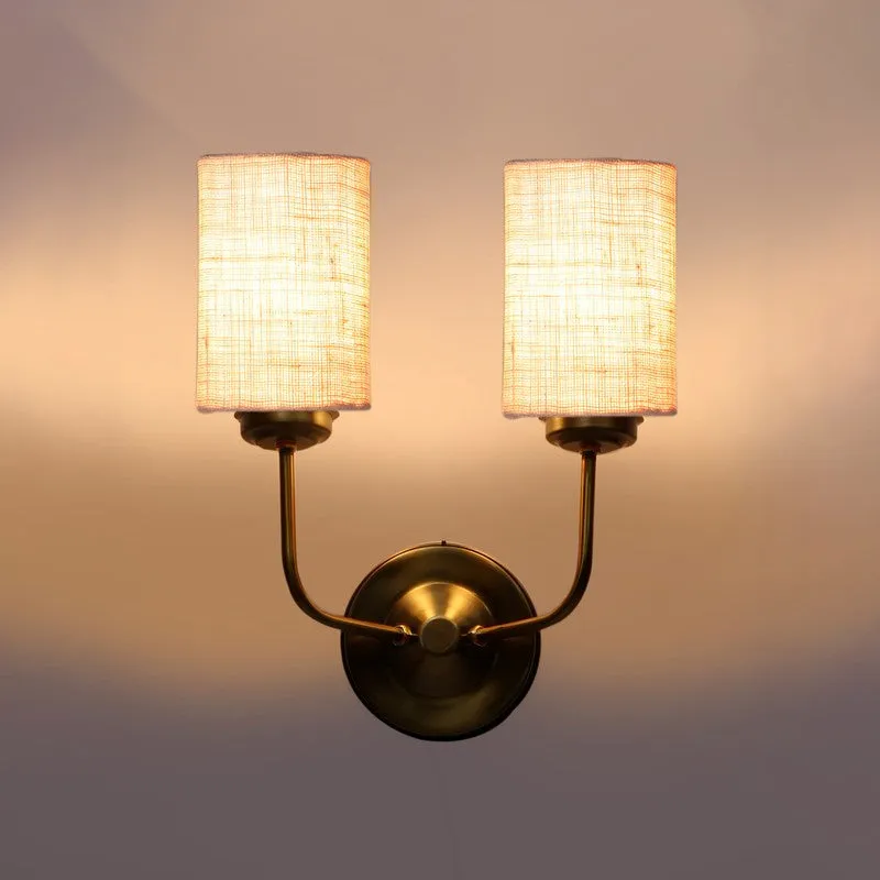 Lumoire Duo Metal Wall Lamp - Gold,White media 6