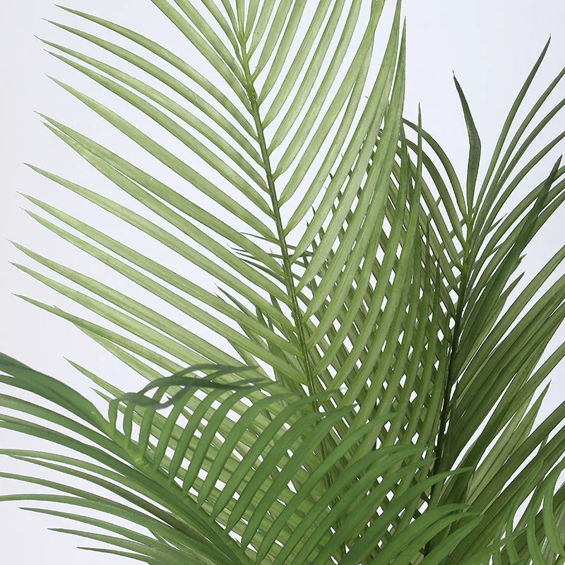 Leafinity Artificial Palm With Black Plastic Pot - 4 Feet media 4