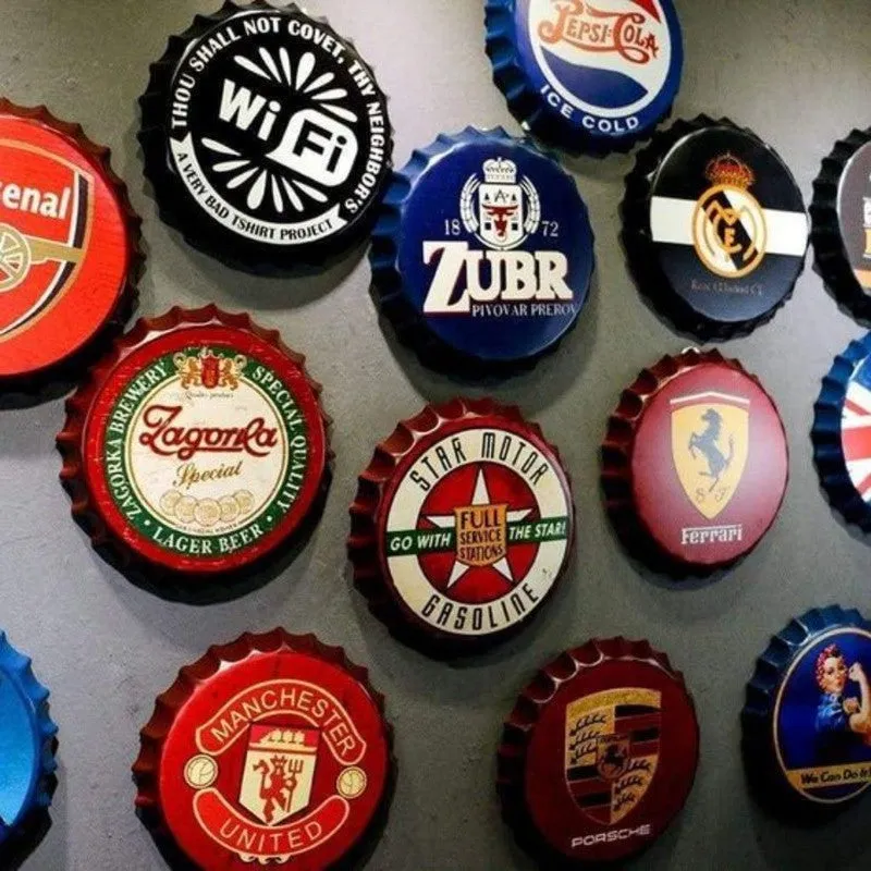 Hastala Chinese Bottle Cap Metal Wall Accent media 4