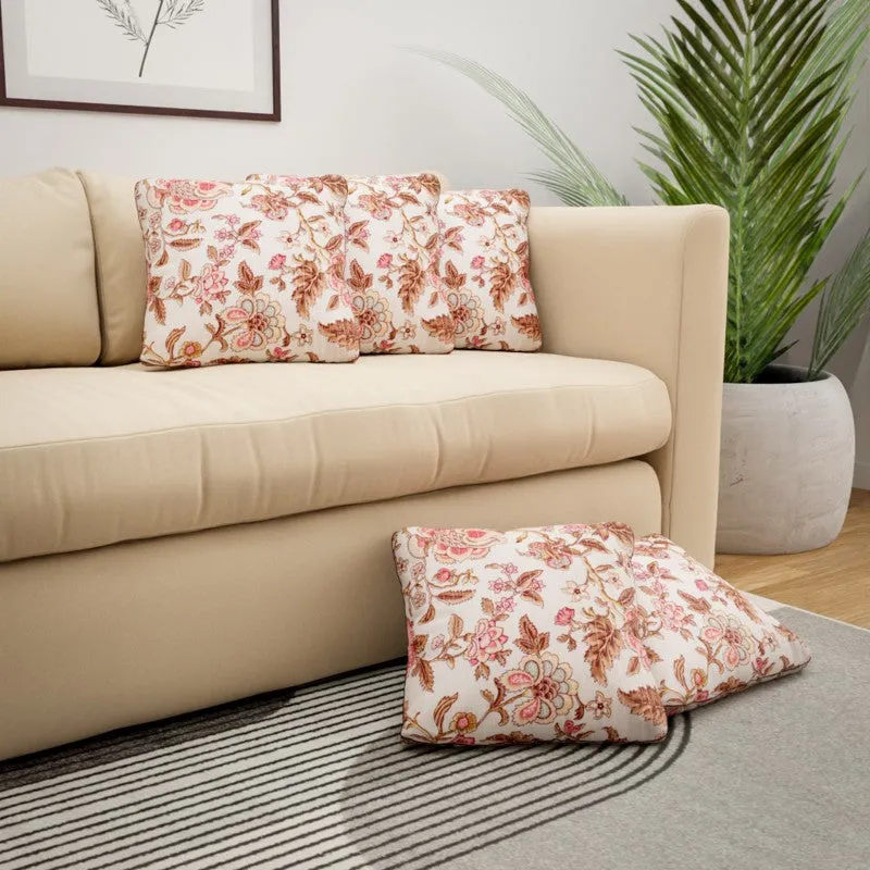 Spring Bloom Cotton Cushion Covers - Set Of Five media 4
