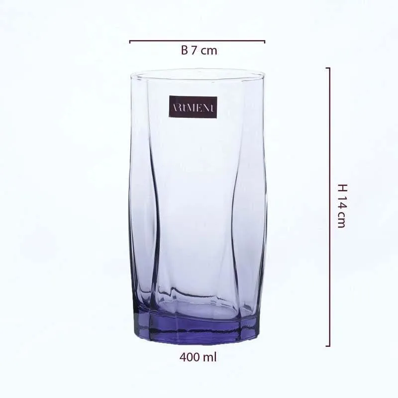Asscher Tall Glass (400 ml ) - Set Of Four media 6