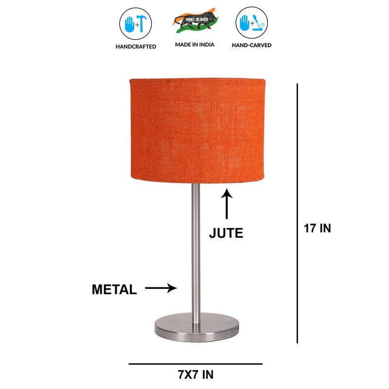 Noctra Drift Glow Metal Table Lamp - Orange media 8