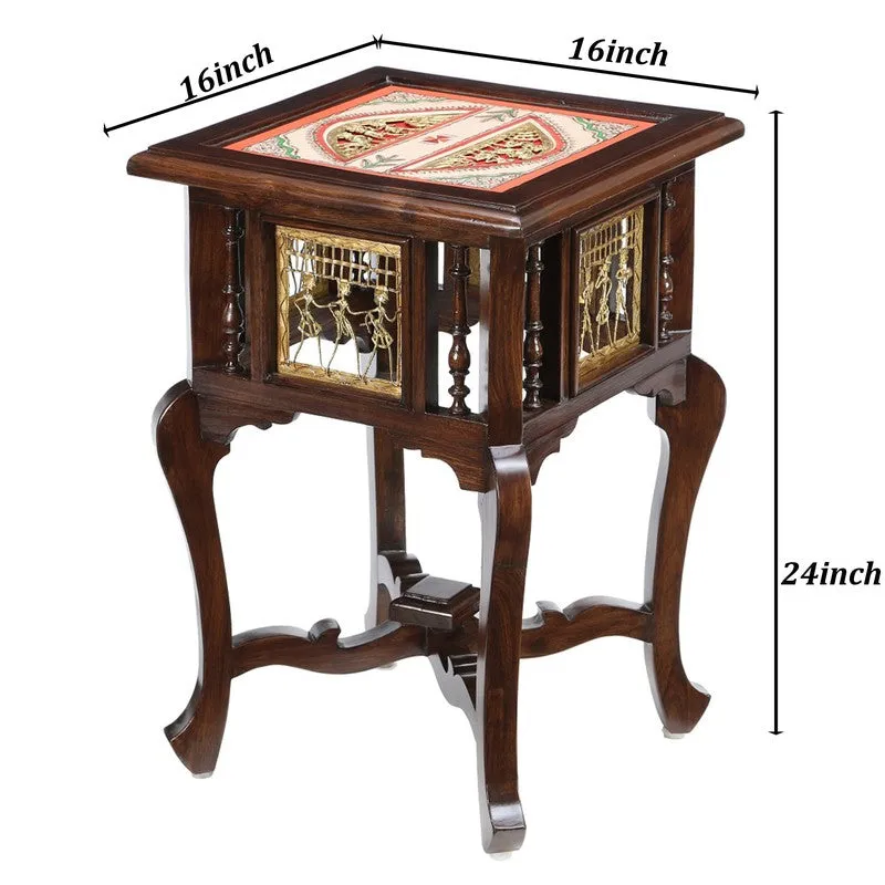 Harbi Teak Wood Side Table media 6