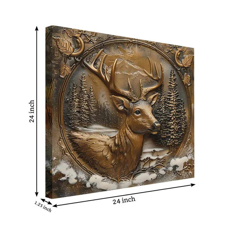 Deer Encriptions Canvas Wall Painting media 5