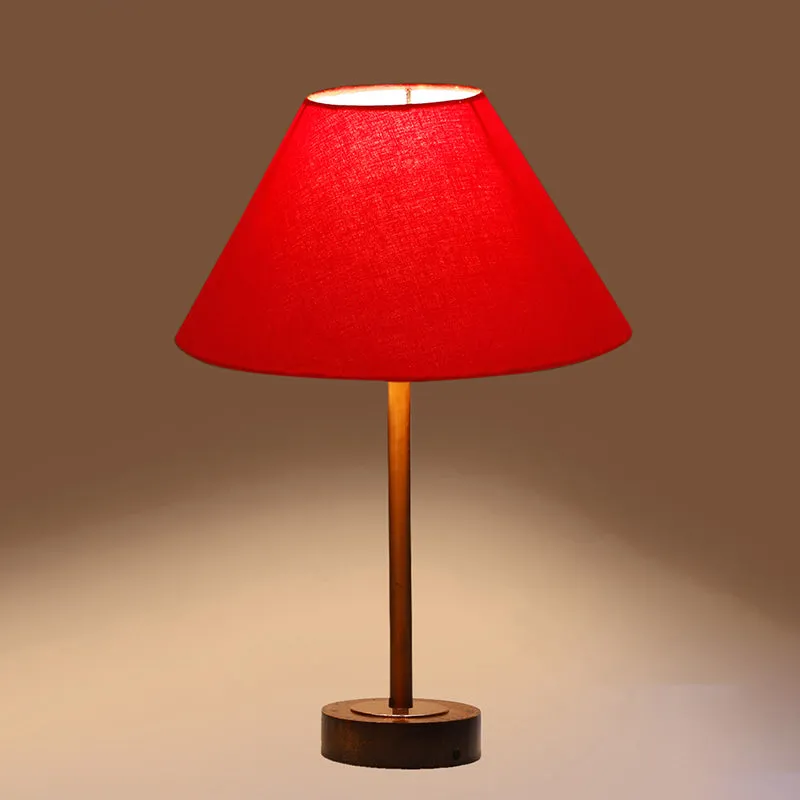 Cotin II Rodin Wooden Table Lamp - Red,Copper,Brown media 6