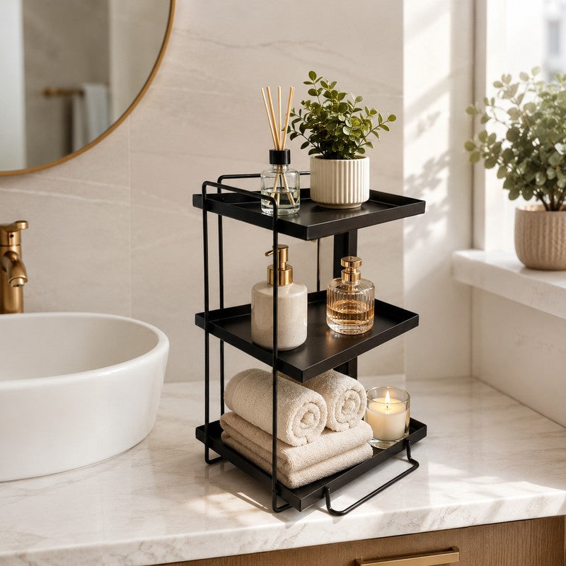 Aqua Tier Metal Racks - Black