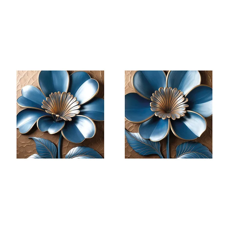 Structured Petals Canvas Wall Art - Set Of Two media 3