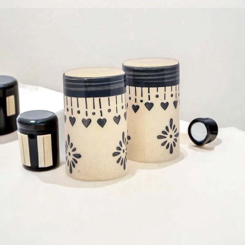 Ambar Ceramic Salt & Pepper Shaker (80 mL Each) - Set Of Two media 5