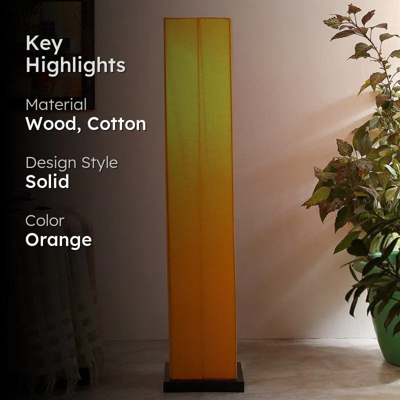 Ruya Wooden Tower Floor Lamp - Yellow media 2