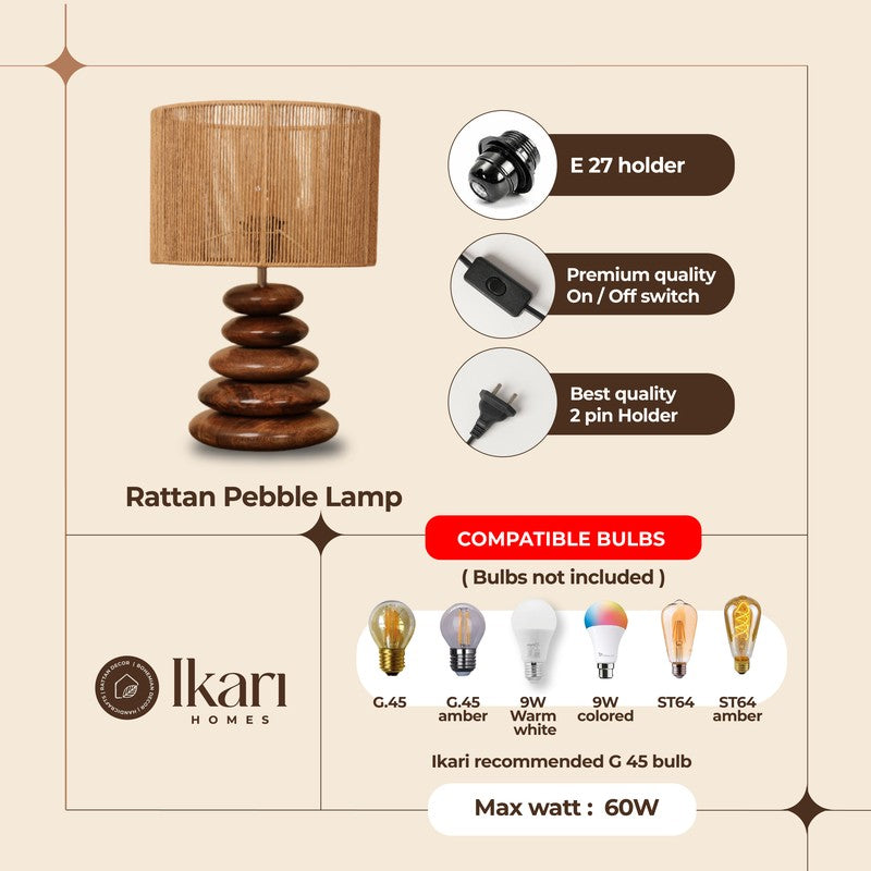 Pebble Mango Wood Table Lamp media 4