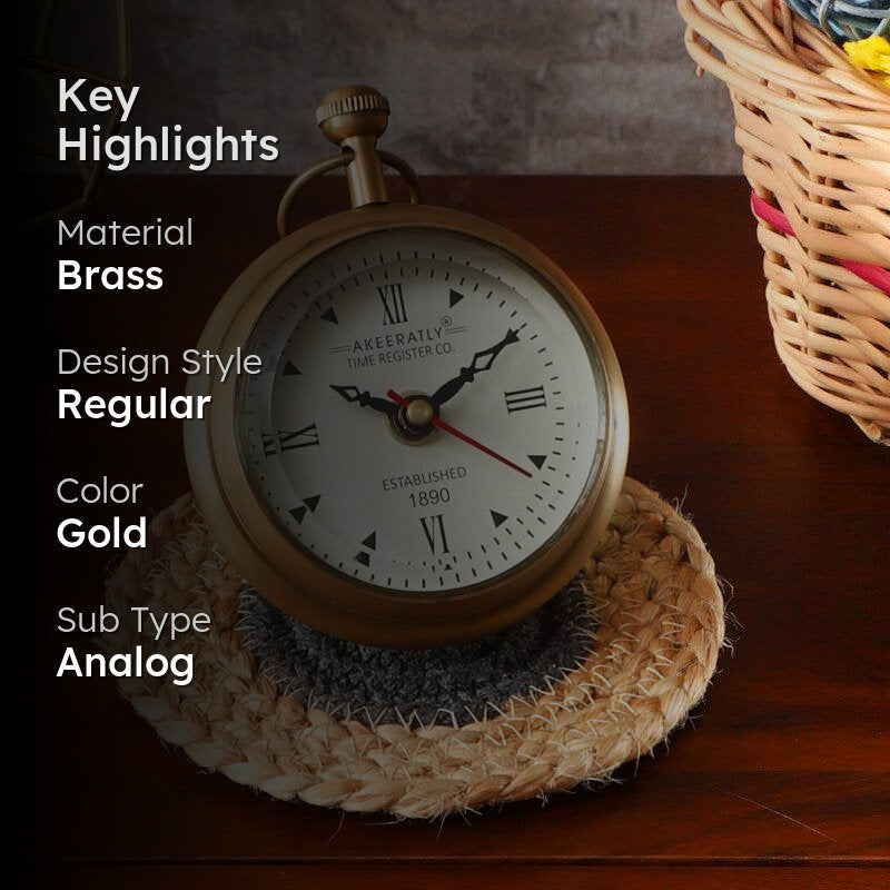 Seima Brass Table Clock media 2